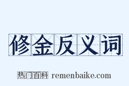 修金反义词是什么意思的图片